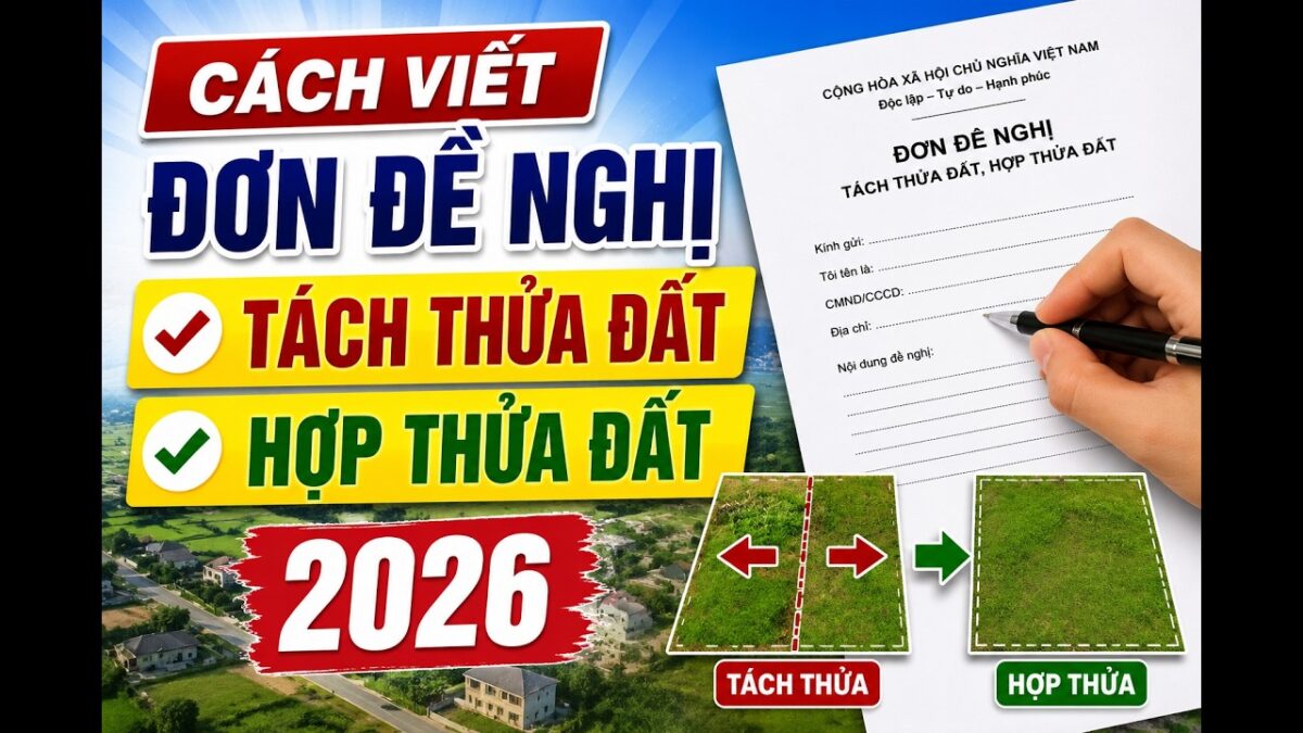 Cách viết đơn đề nghị tách thửa đát hợp thửa đất năm 2026 | HOANGGIANG TV