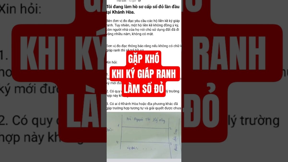 Làm bản vẽ nhưng thiếu chữ ký giáp ranh thì phải làm sao #phaplybatdongsan #hoanggiangtv