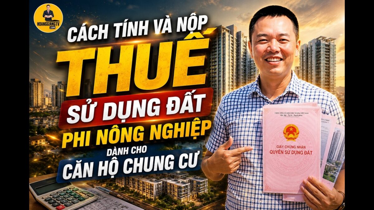 Cách tính và nộp thuế sử dụng đất phi nông nghiệp dành cho căn hộ chung cư | HOANGGIANG TV